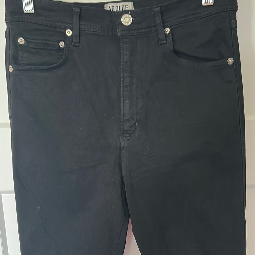 Agolde Women's Jet Black Skinny Jeans - Picture 2 of 7